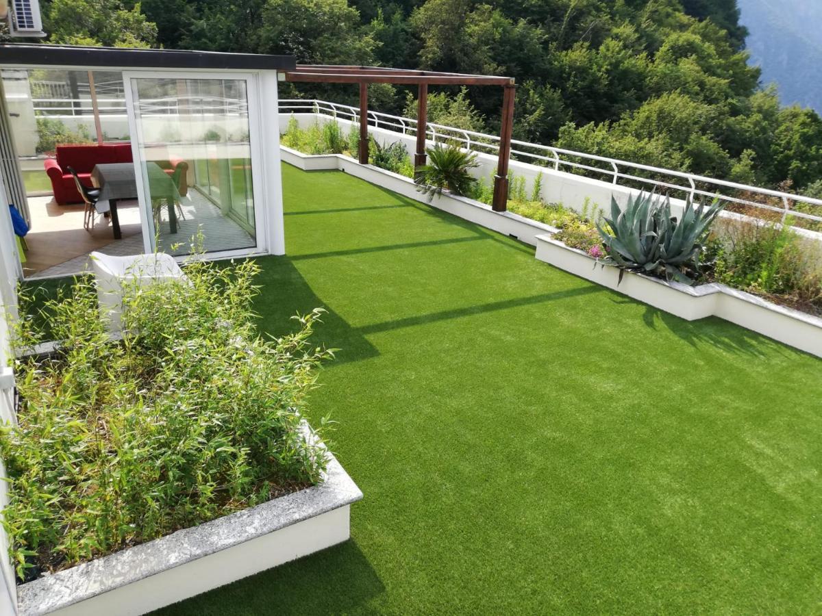 Attico With Big Terrace In Residence With Pool Valbrona Exterior foto
